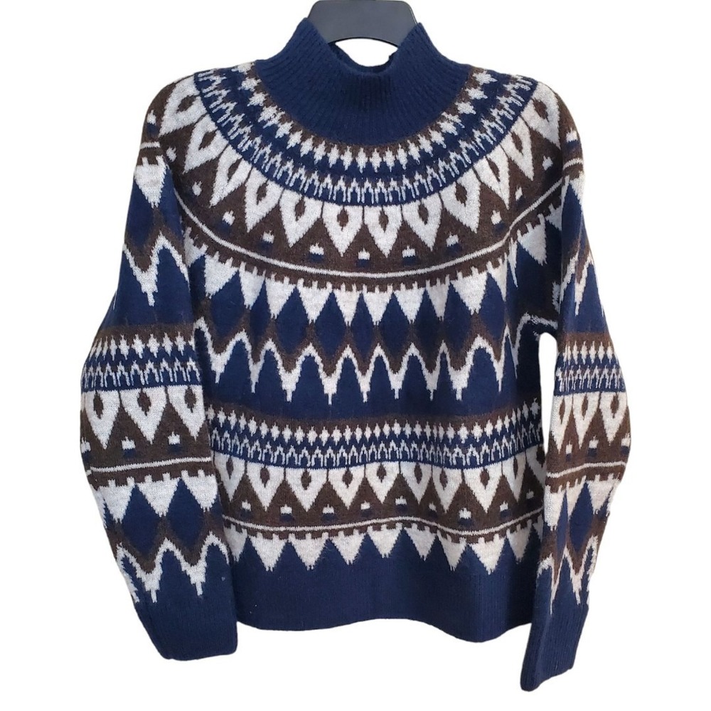 evereve woman Sz S Fair Isle soft sweater multicolor pullover